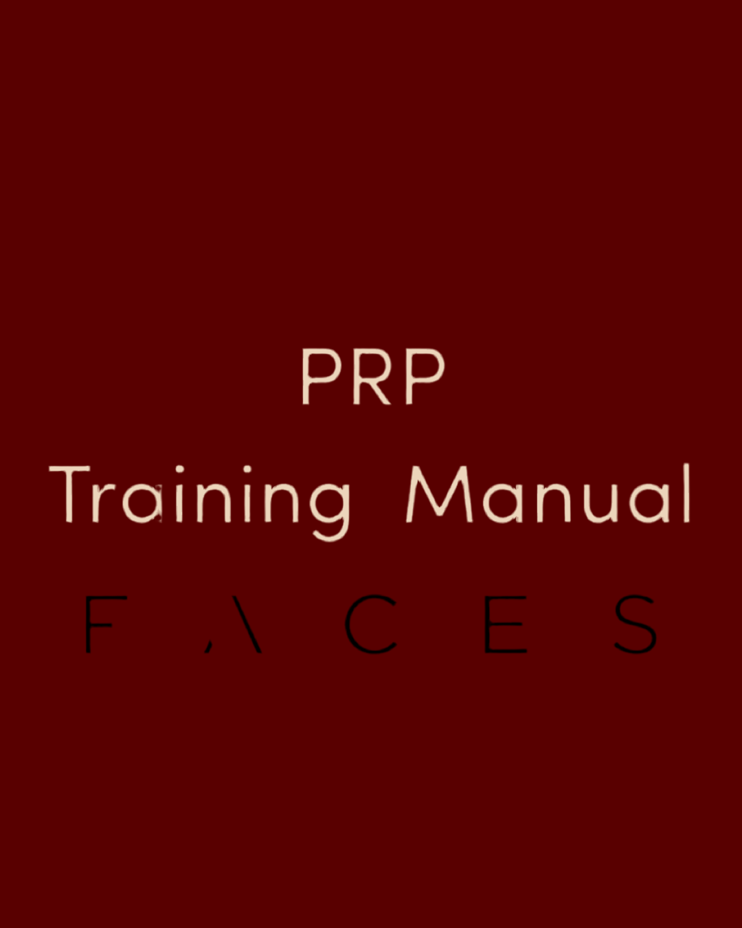 PRP - Editable Training Manual