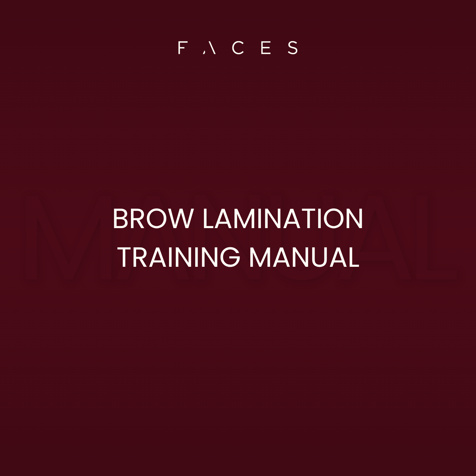 Brow Lamination - Editable Training Manual