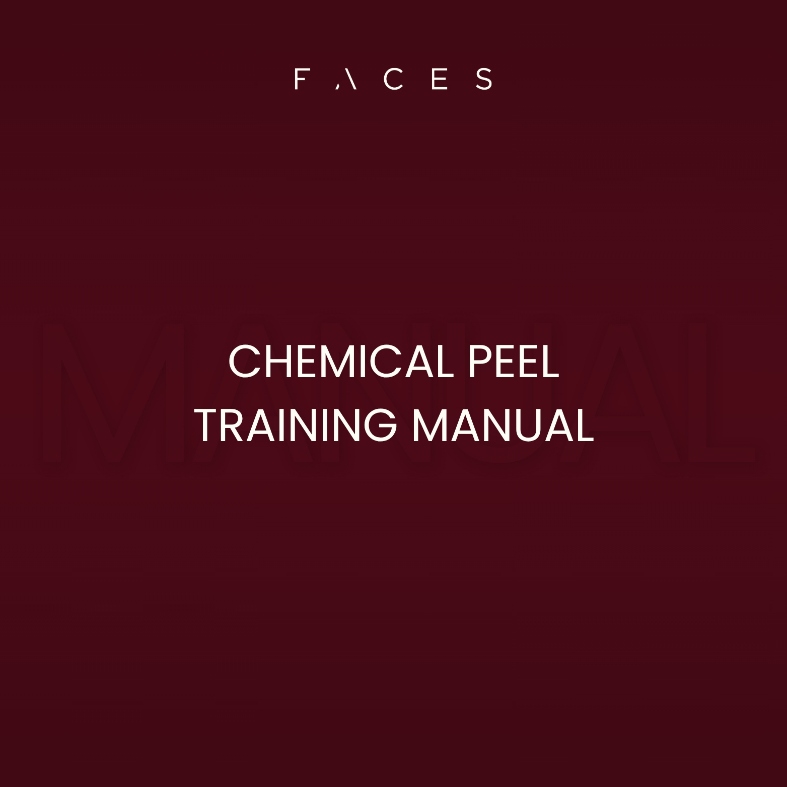Chemical Peel - Editable Training Manual