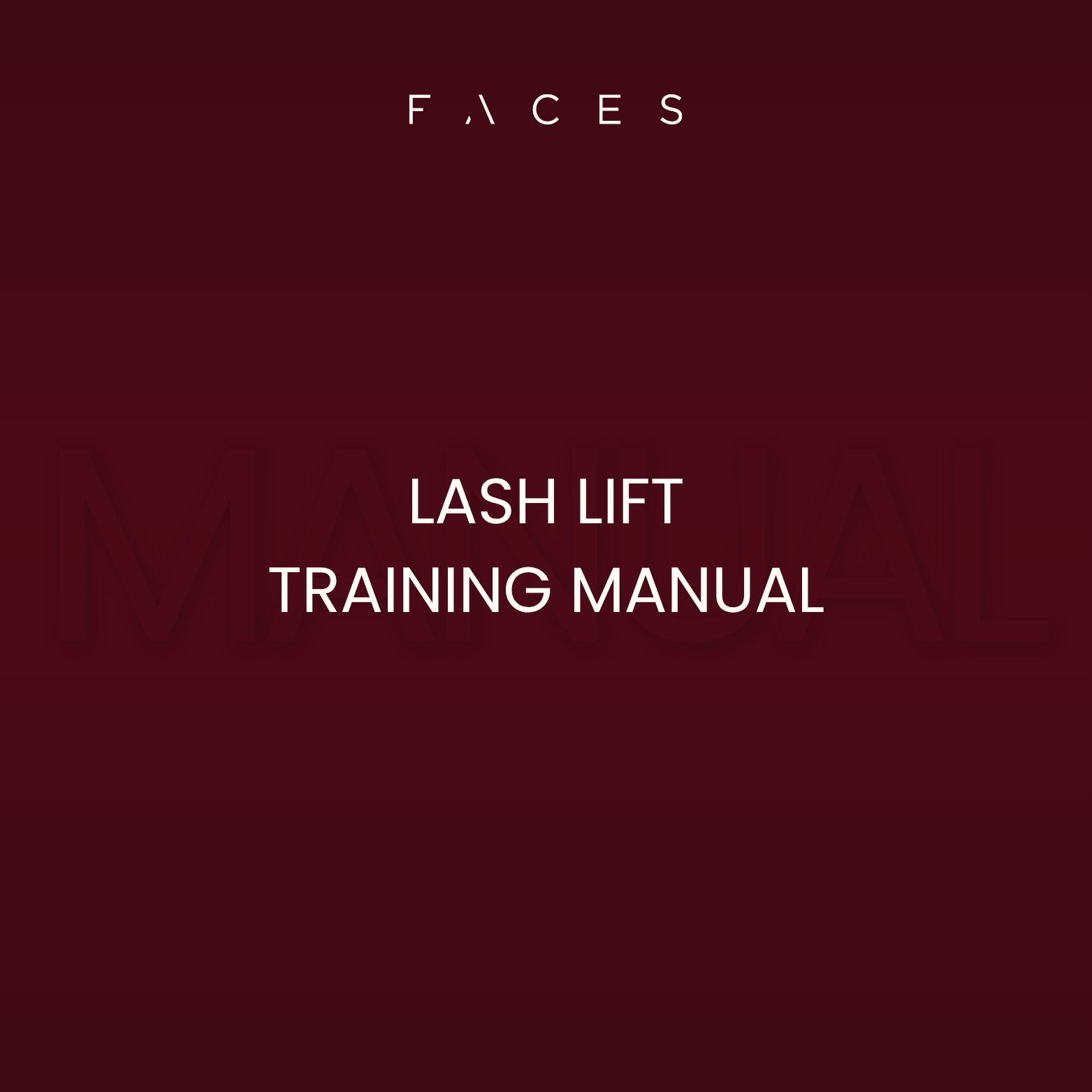 Lash Lift - Editable Training Manual
